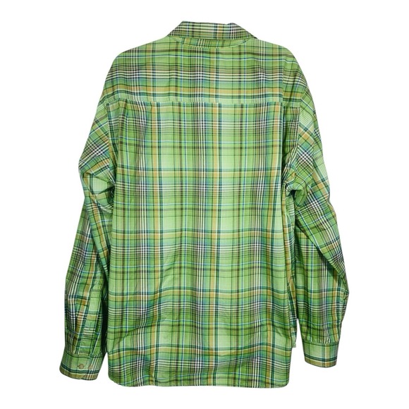 Exofficio Shirt Men's 2XL Green Plaid Button Up Outdoor Casual Hiking Fishing - Picture 4 of 7